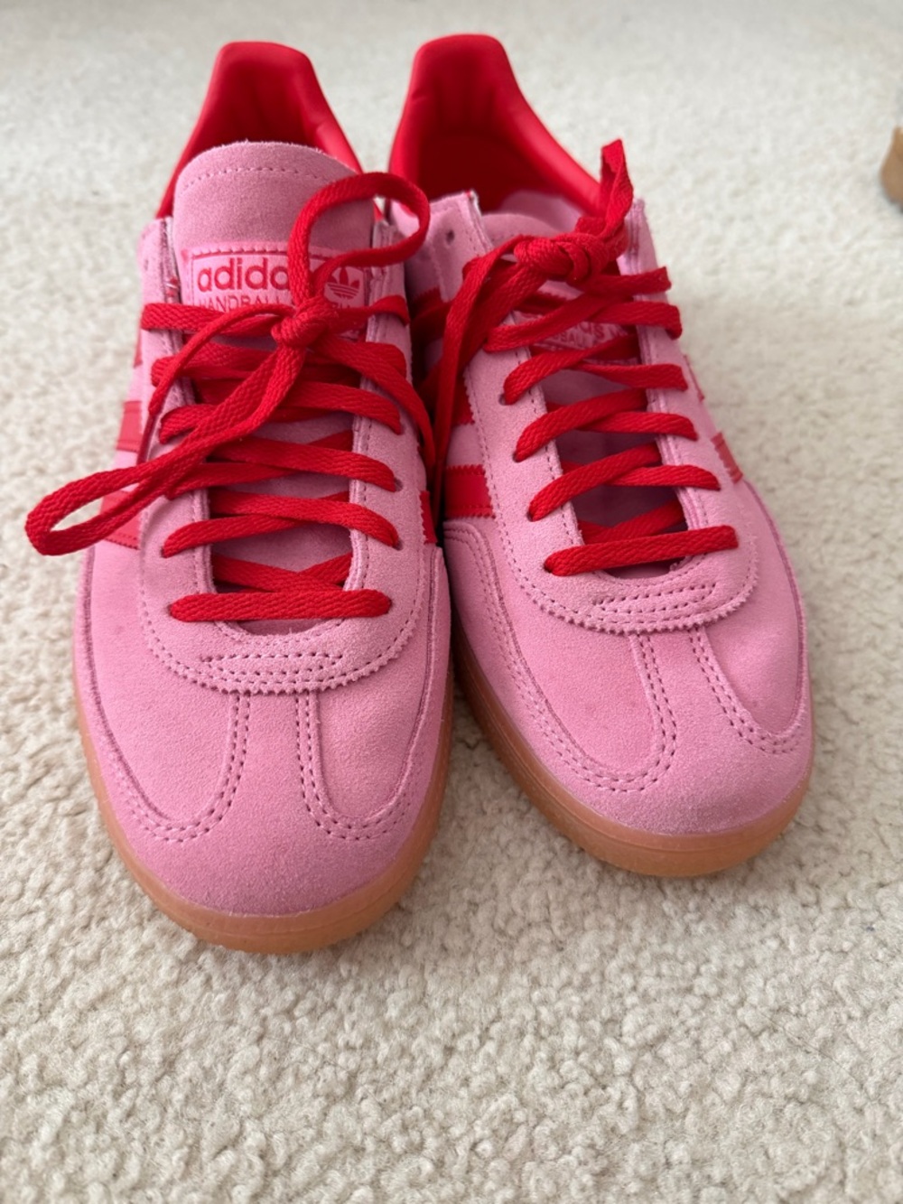 adidas Pink and Red Spezial worn once - Picture 3 of 4